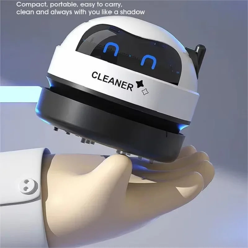 HOMEFISH Mini Desktop Vacuum Cleaner | USB Rechargeable Robot