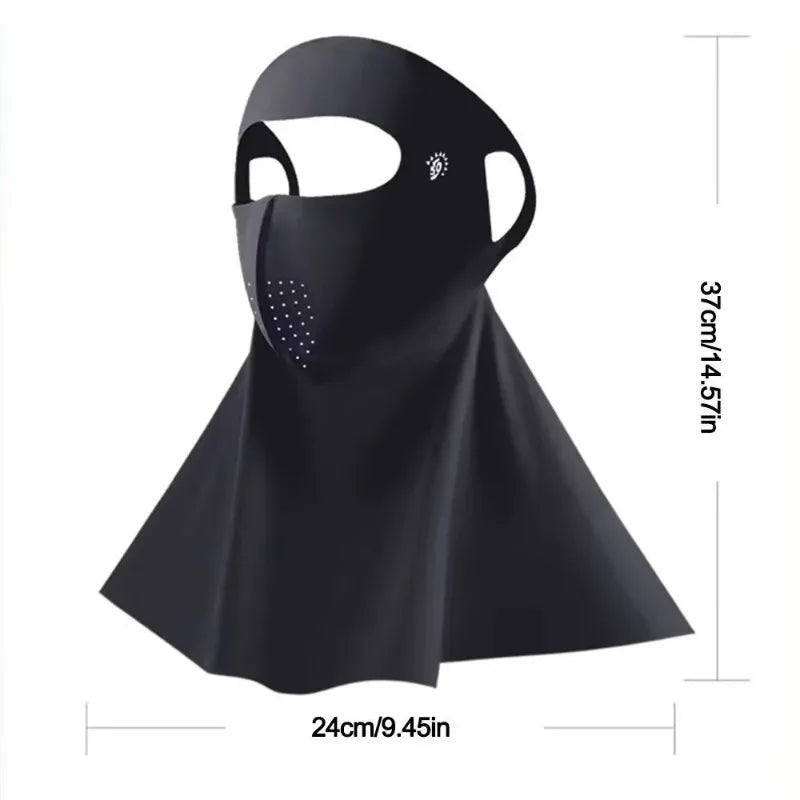 3D Ice Silk Sun Face Mask UPF50+ UV Balaclava for Cycling