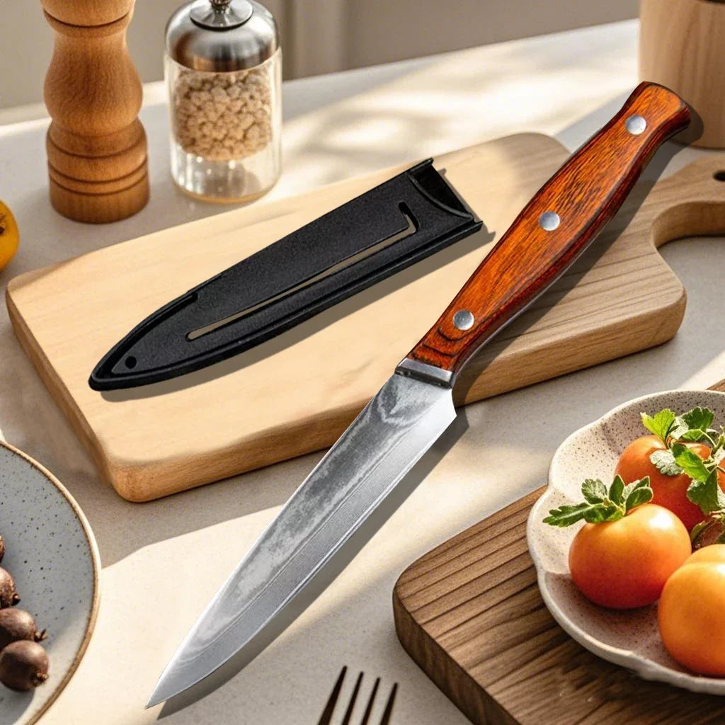 Japanese Chef's Knife – High-Hardness Steel & Wood Handle