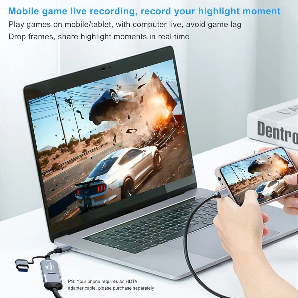 4K HDMI Capture Card USB-C USB 3.0 | PS5 Xbox Switch Streaming