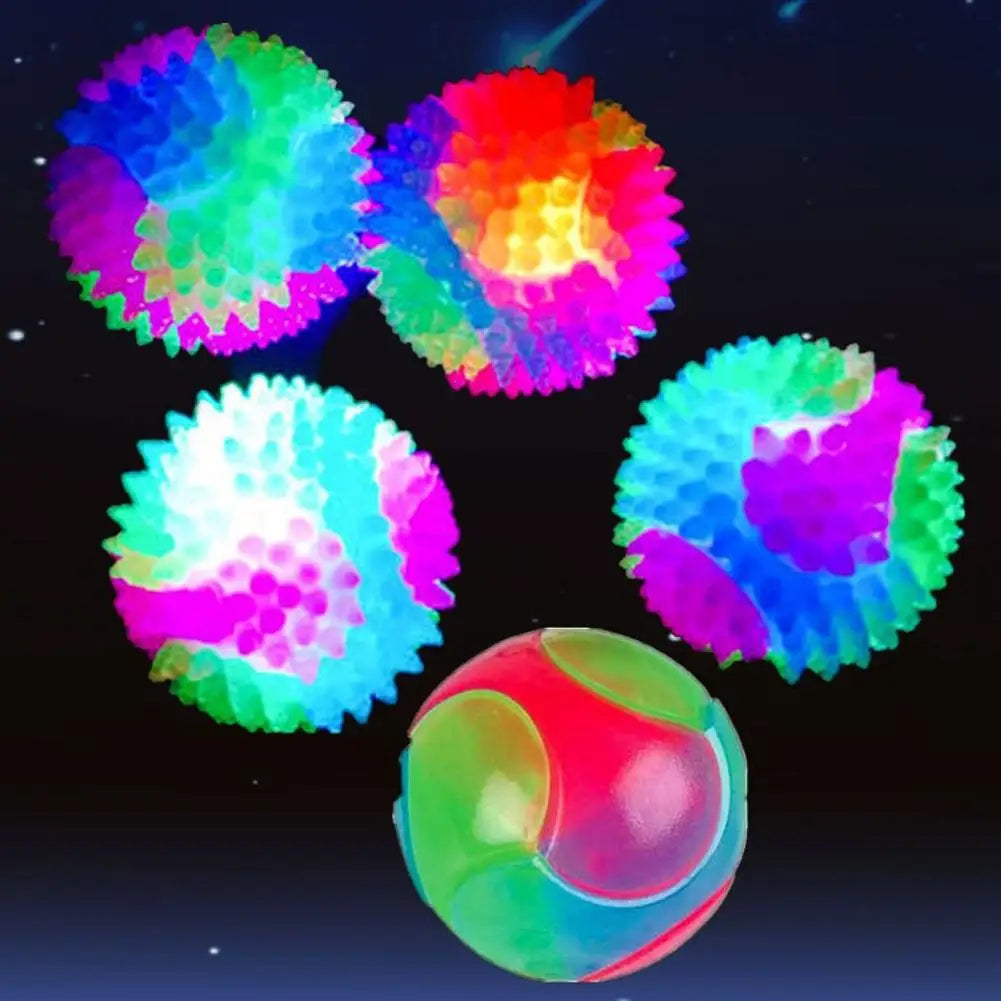 LED Flashing Ball Toy for Dogs & Cats | Glowing TPR Bounce Ball