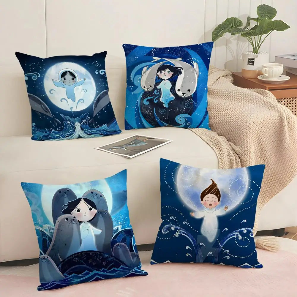 Song of the Sea Linen Cushion Cover | Hidden Zipper Pillowcase