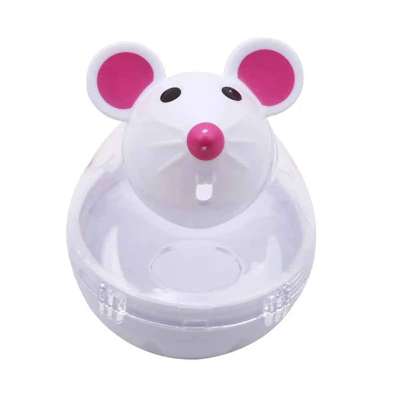 Mouse Cat Treat Dispenser Toy – Rolling Food Feeder for Cats