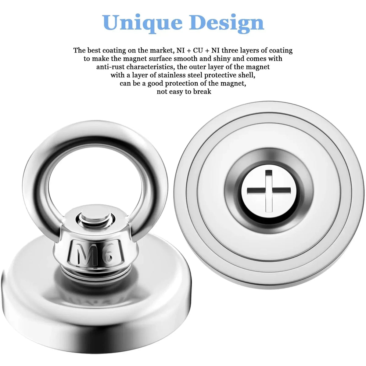 N52 Neodymium Fishing Magnet | Strong Search Hook 9–61kg