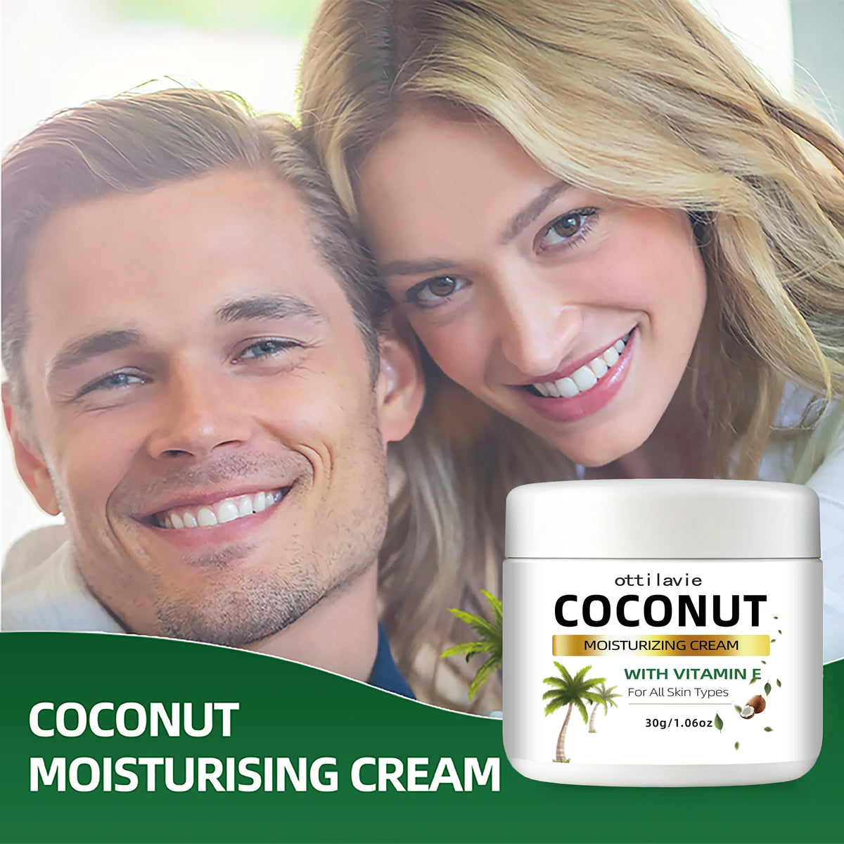 Ottilavie Coconut Cream – 24-Hr Moisture, Vitamin E & Collagen