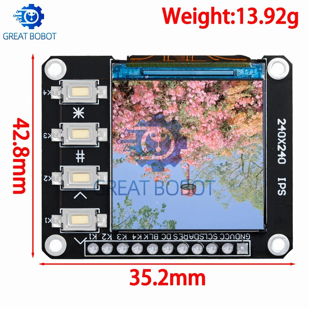 TFT Color LCD Module SPI 0.96–1.8" ST7735 ST7789 | 4-Key