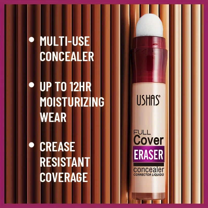 USHAS Sponge Tip Liquid Concealer – Long-Lasting, All Skin Types