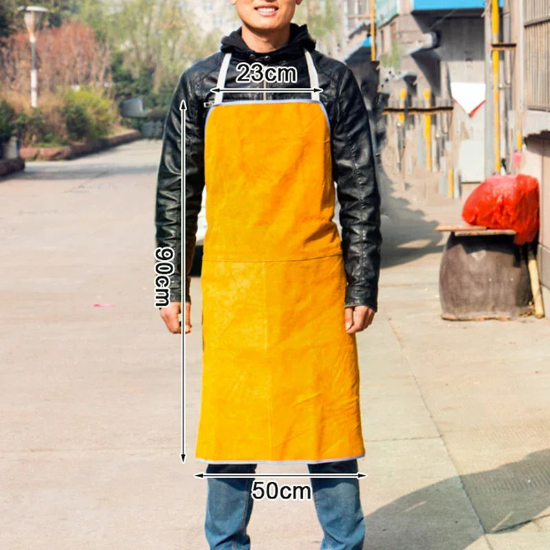 Washable Wear-resistant Heat Insulation Cowhide Leather Welding Apron