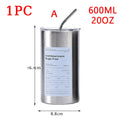 600ml Insulated Thermos Cup | 304 Stainless Steel Coffee Mug