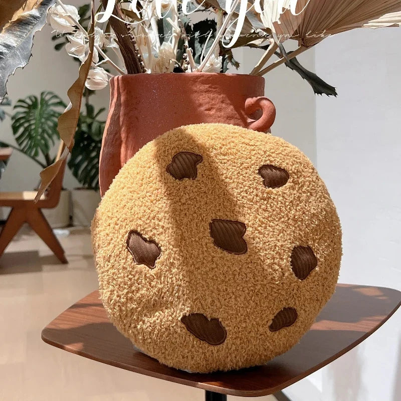 Soft Cookie Pillow Cartoon Cookies Plush Seat Cushion Food Children