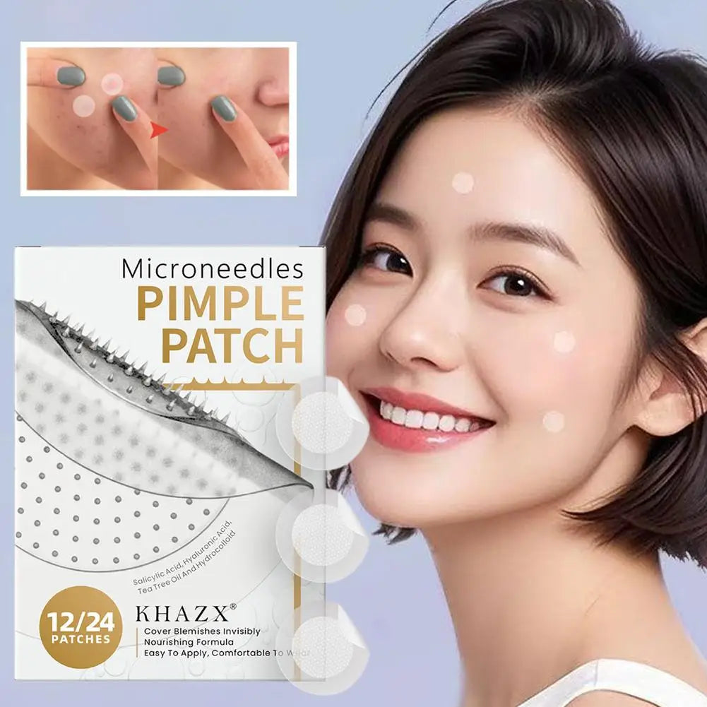 Microneedle Hydrocolloid Acne Patches – Invisible Overnight Spot