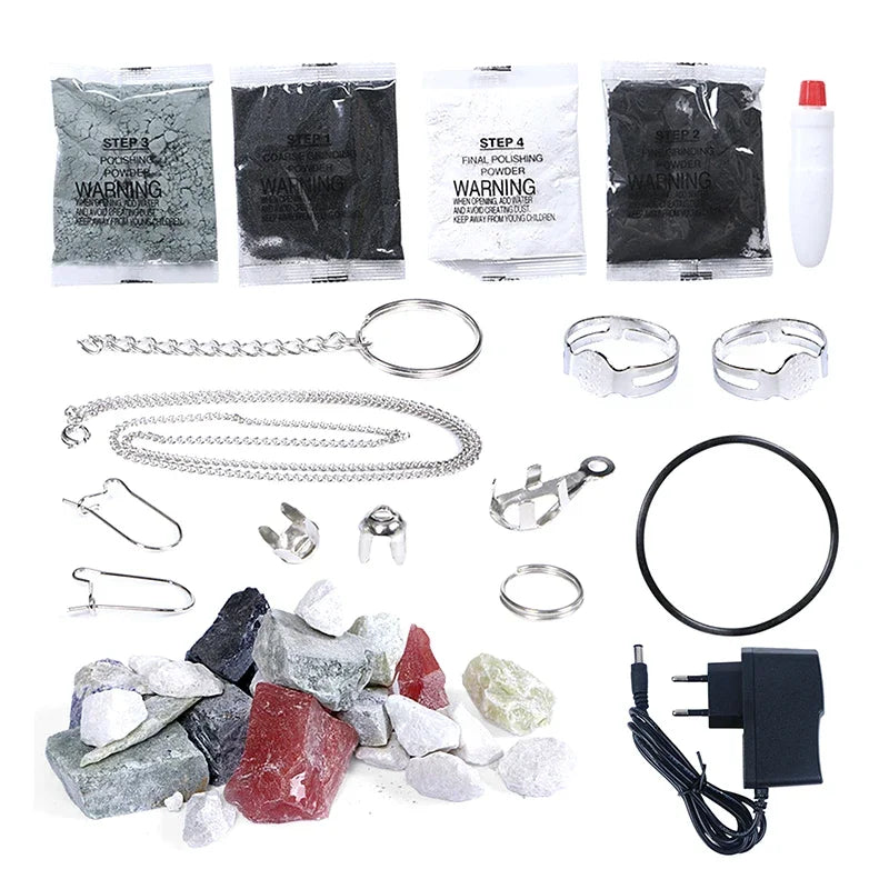 Electric Gem Grinder Set – DIY Stone Polishing Science Toy
