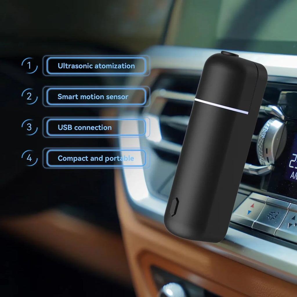 Rechargeable Car Vent Clip Aroma Diffuser | Waterless Essential Oil