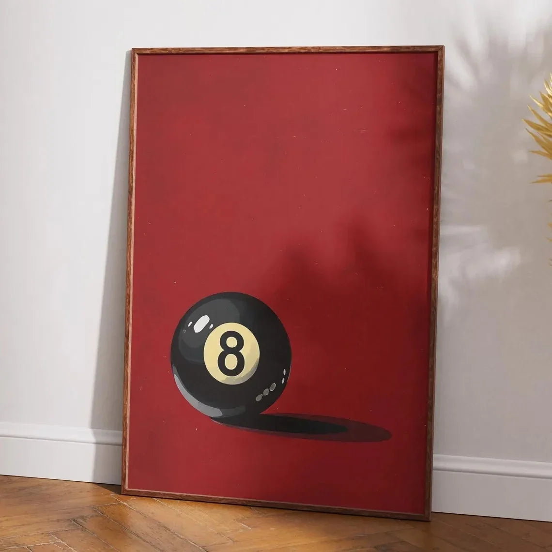 Retro Lucky 8 Ball Canvas Wall Art Print | Home Decor