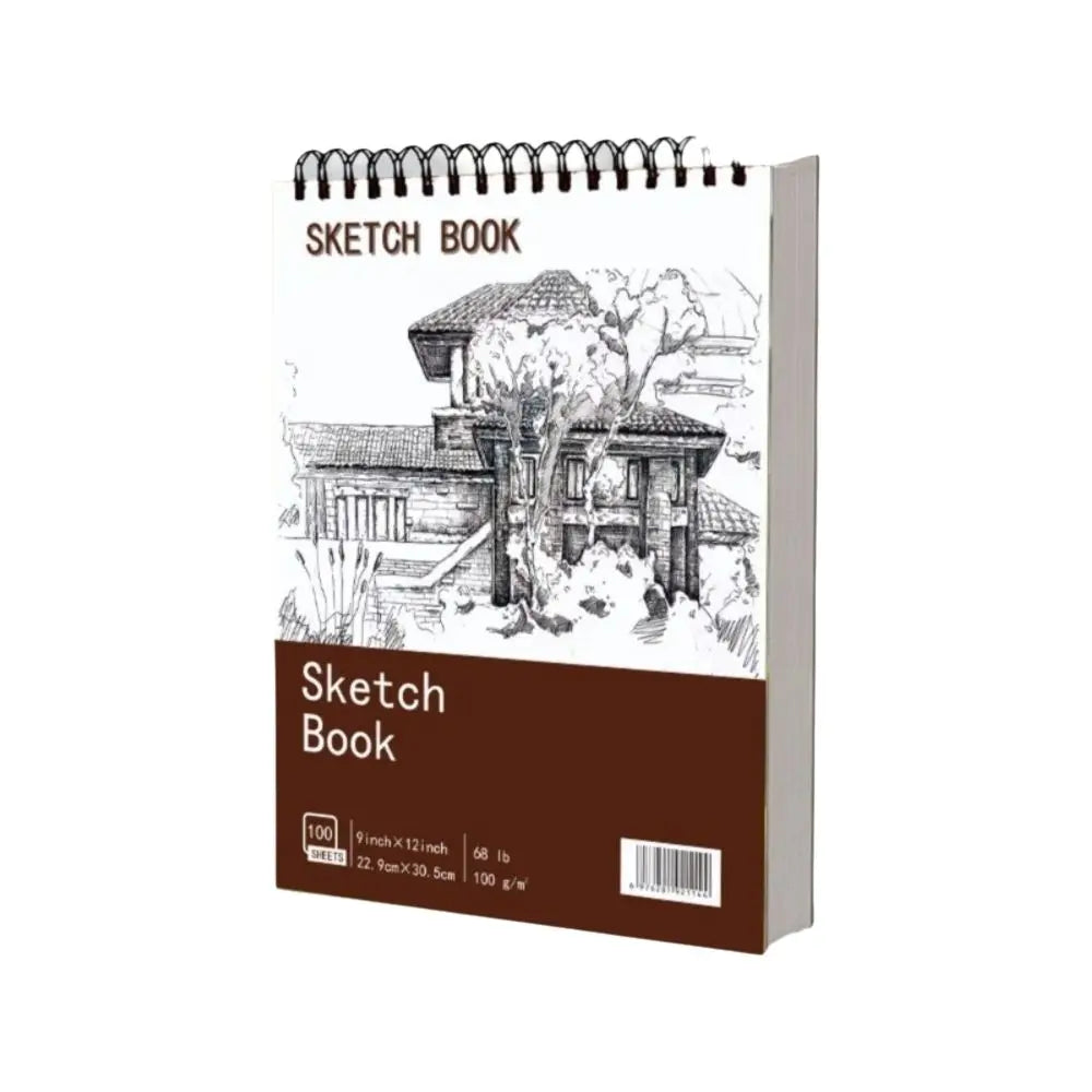 100-Sheet A4 Coil Sketchbook – 100gsm Thick Perforated Drawing Pad