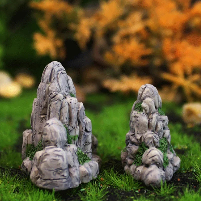 Mini Mountain Resin Rock – Aquarium, Bonsai & Fairy Garden Decor