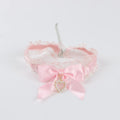 UYEE Belt Black Satin Bow Choker Necklace Pearl Heart Pendant