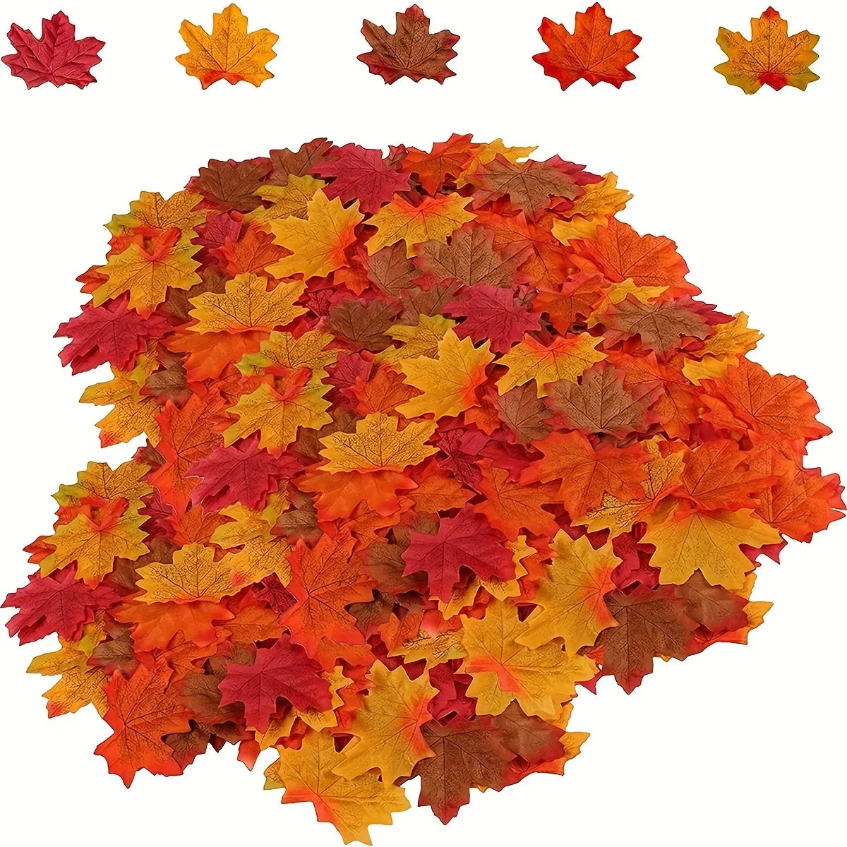100pcs Artificial Silk Maple Leaves – Fall Wedding Décor