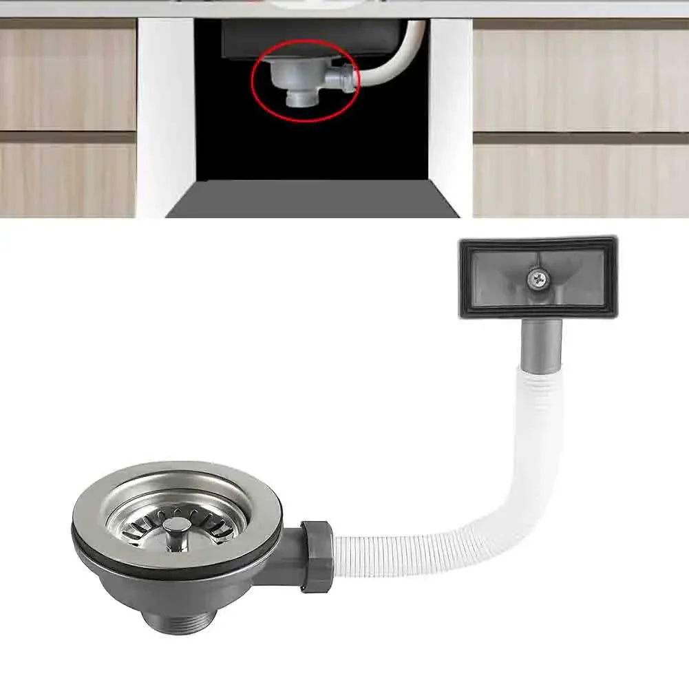 Stainless Steel Sink Drain Strainer Basket & Overflow – 114mm