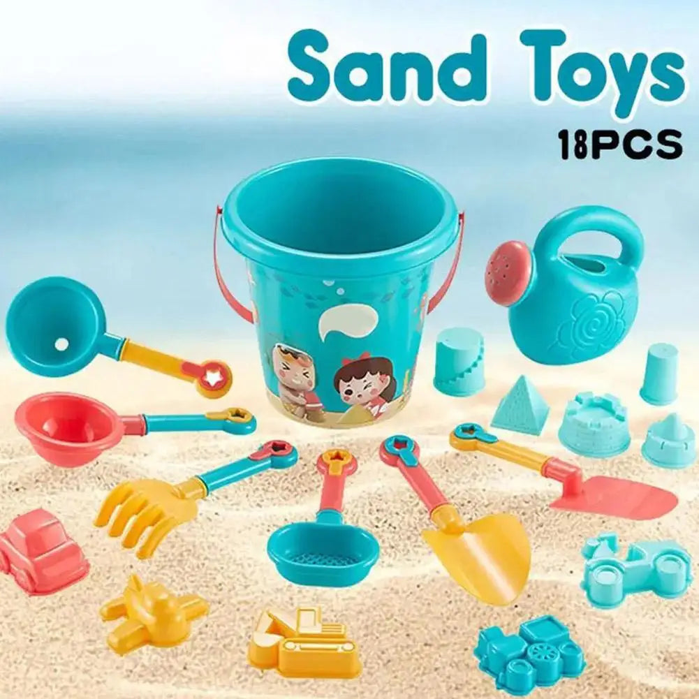 18-Piece Kids Beach Sand Toy Set | Durable Outdoor Play