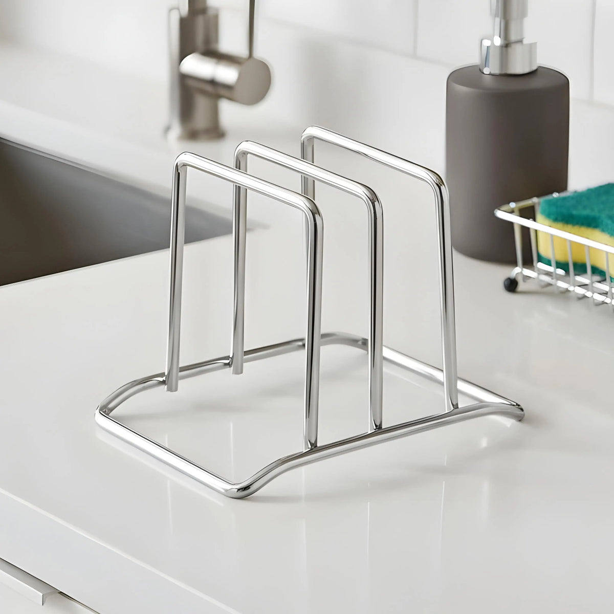 Cutting Board Holder Stand Stainless Steel Organizer Cookie Sheet