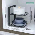 Stainless Steel Multi-Layer Pot Rack Under-Sink Organizer