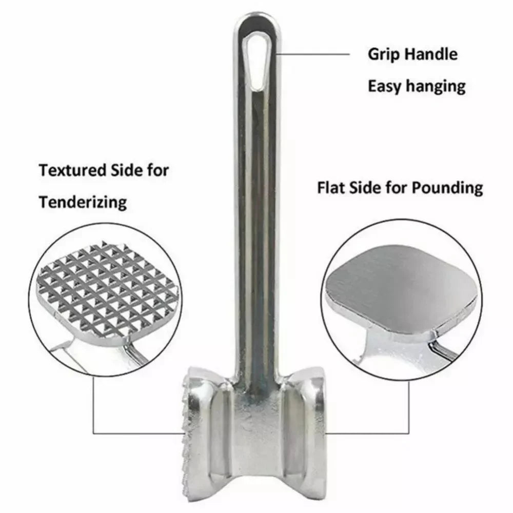 Double-Sided Stainless Steel Meat Tenderizer Mallet