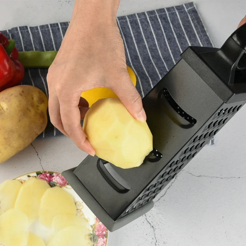 4-Sided Stainless Steel Box Grater for Cheese & Vegetables