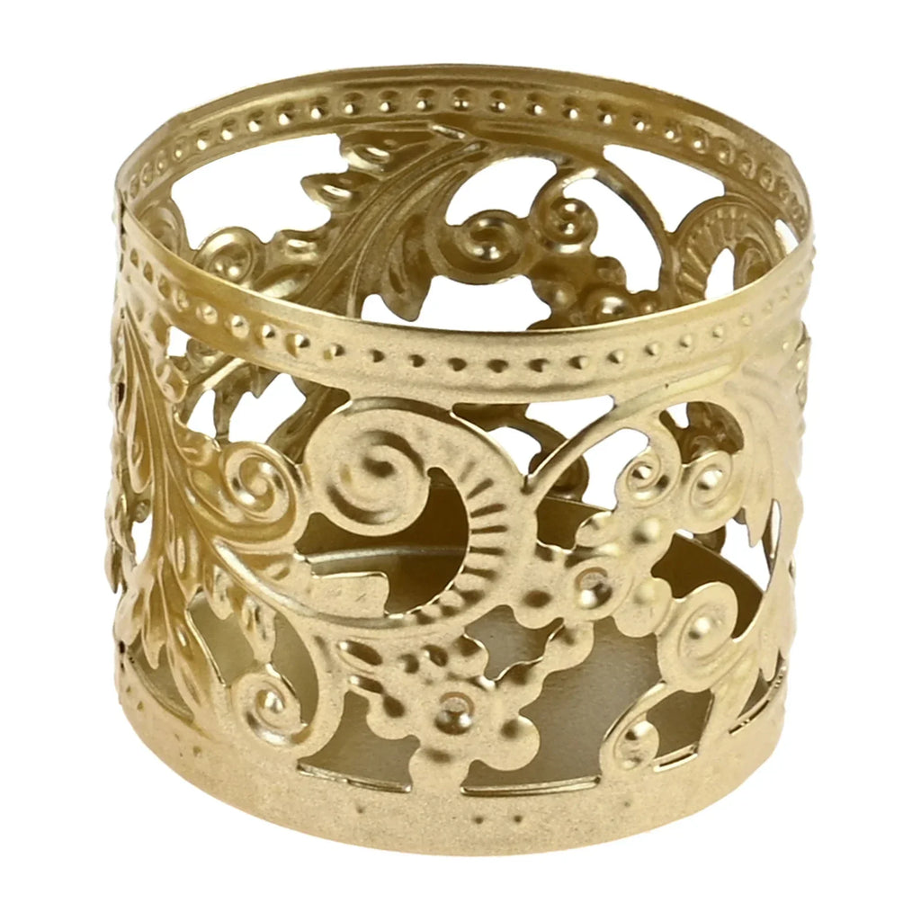 Gold Geometric Hollow Iron Candle Holder | Wedding & Dinner Decor
