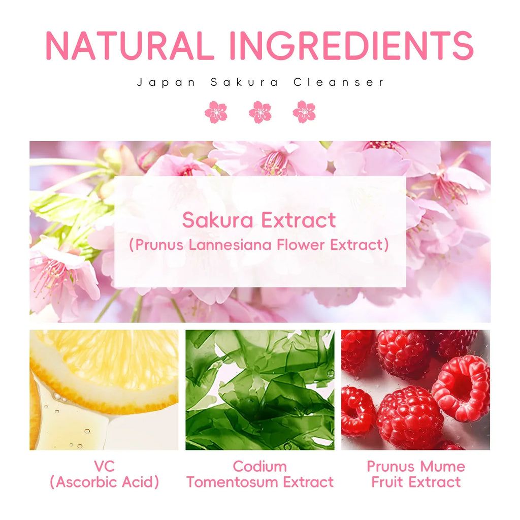 LAIKOU Sakura Cleanser Gentle Deep Cleaning Oil Control Moisturizing