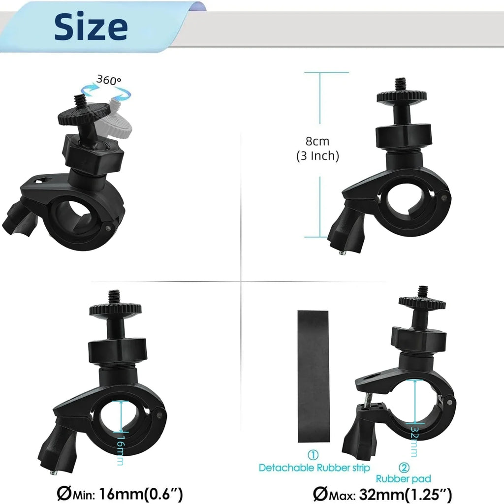 Bike & Motorcycle GoPro Phone Handlebar Mount – O-Ring Bracket