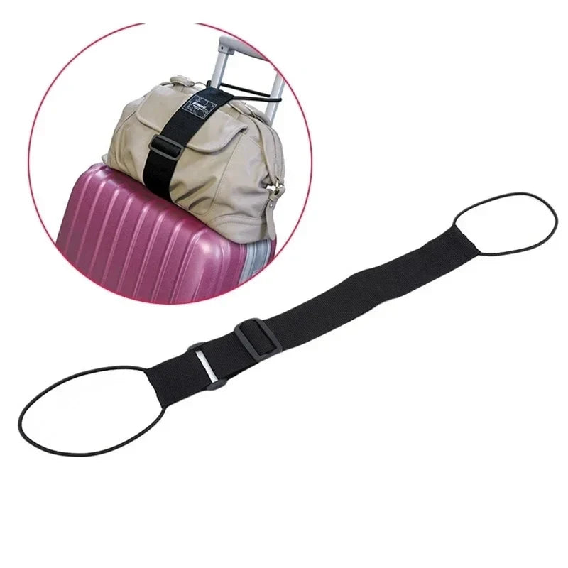 Adjustable Elastic Luggage Strap – Bungee Suitcase Security Belt