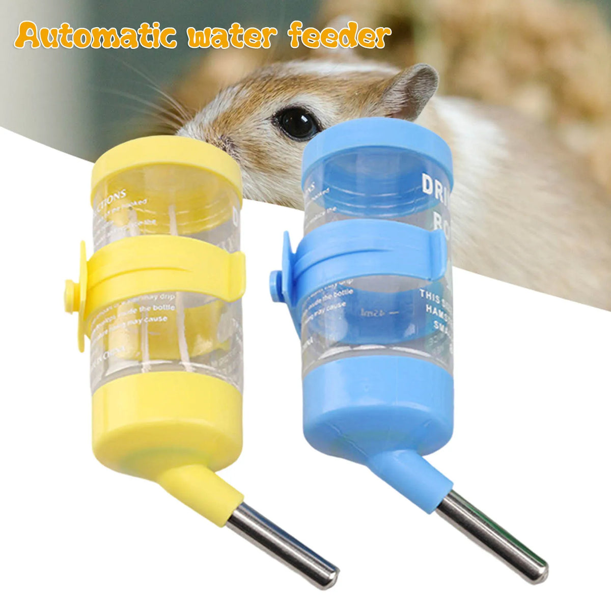 Hamster Water Bottle Leak-Proof Hanging Dispenser | Small Pets