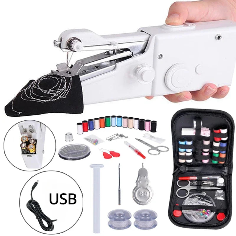Portable Handheld Mini Electric Sewing Machine – DIY & Crafts