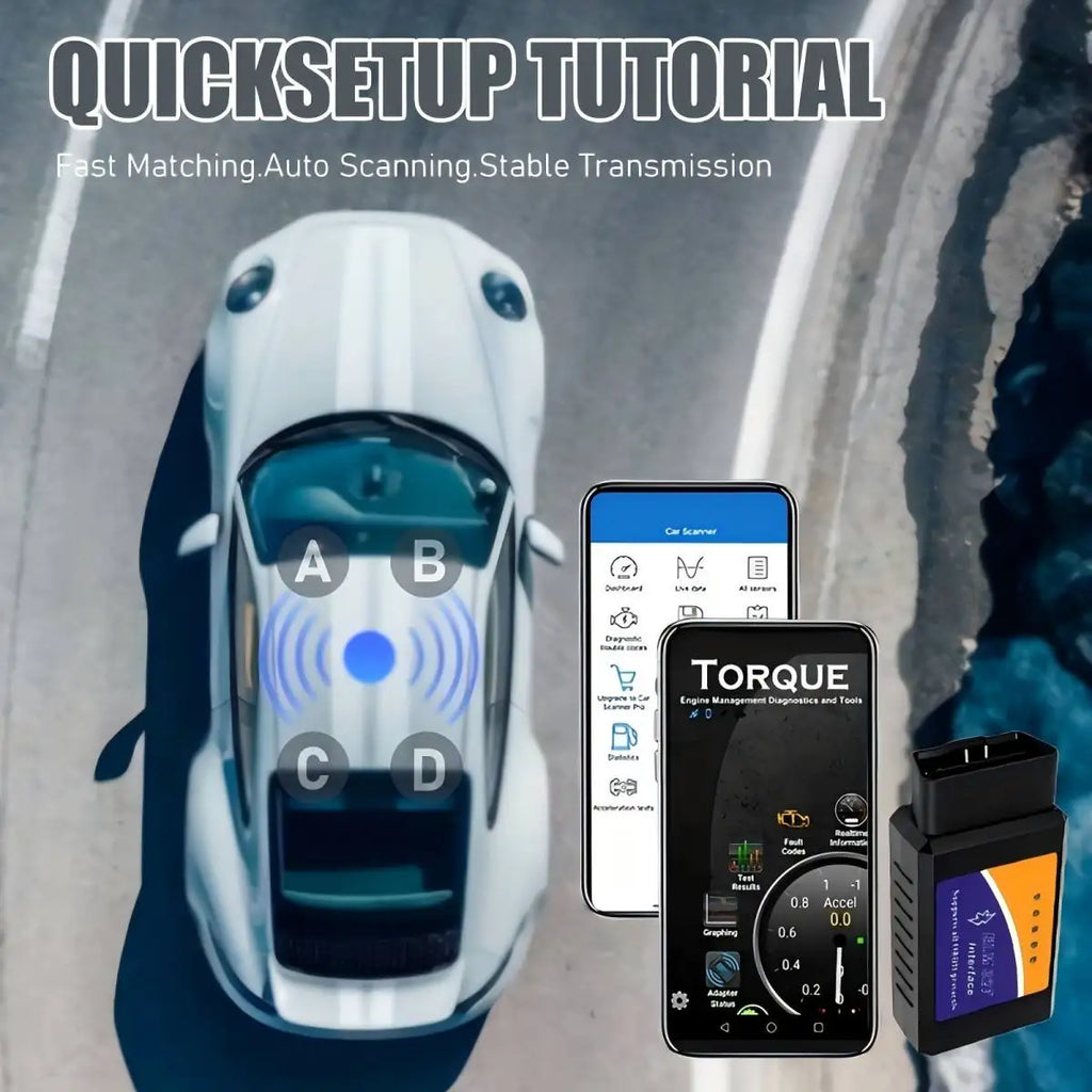 Compact OBD2 Bluetooth Car Code Scanner – Diagnostic Tool