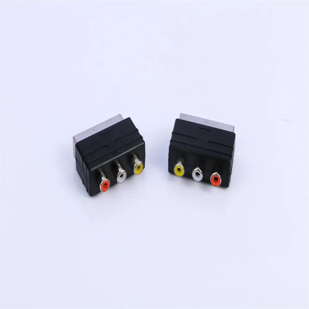SCART Male to 3 RCA Female Adapter for TV DVD AV Converter