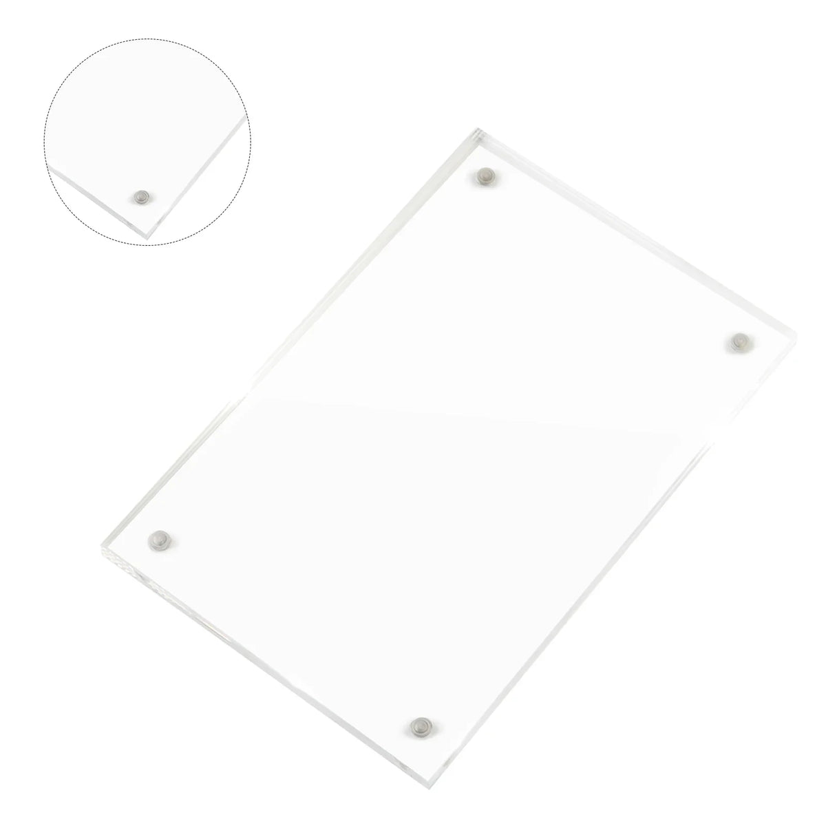 Magnetic Acrylic Photo Frame | Clear Desk Display Stand