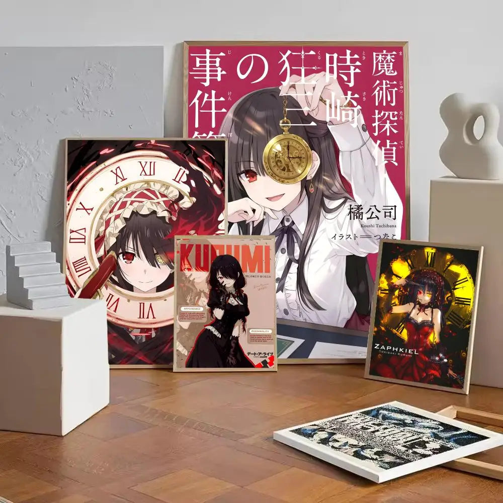 Kurumi Tokisaki Anime Wall Poster Sticker – HD Decal Art