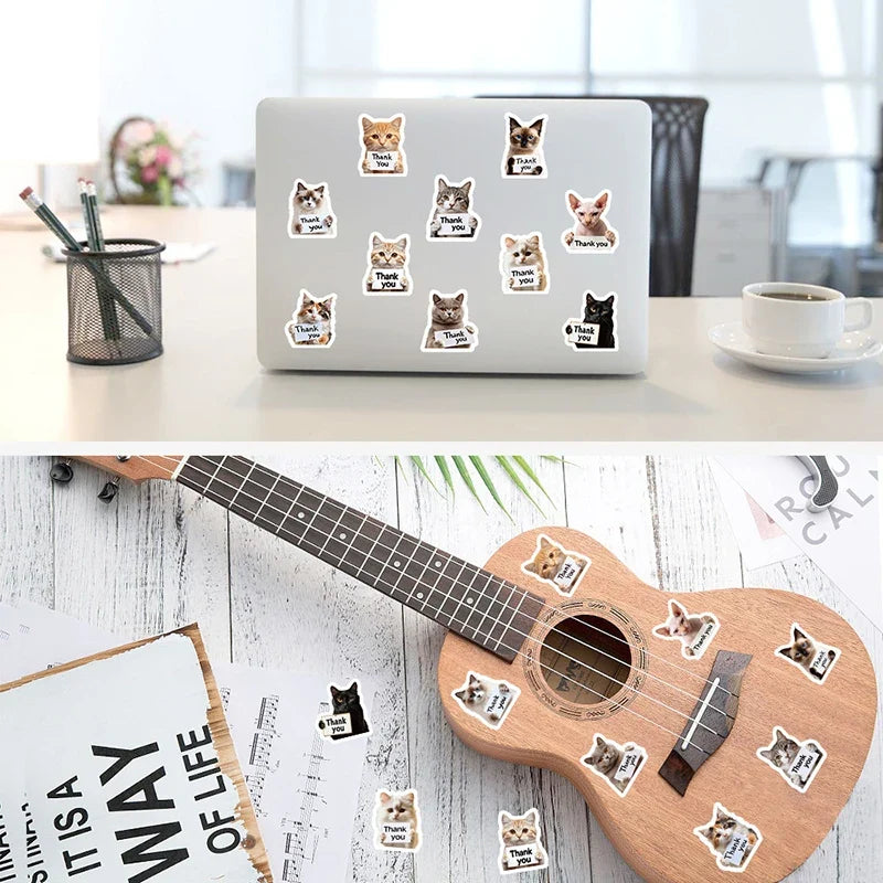 500 Dog & Cat Thank You Stickers – Cute Puppy Labels Roll