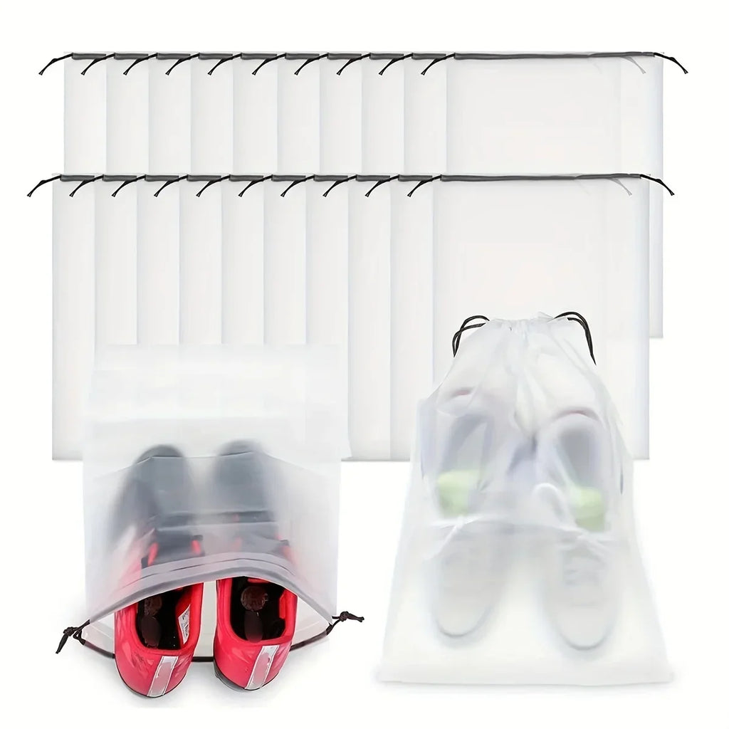 Travel Shoe Bags Set of 5 – Lightweight Drawstring Pouches