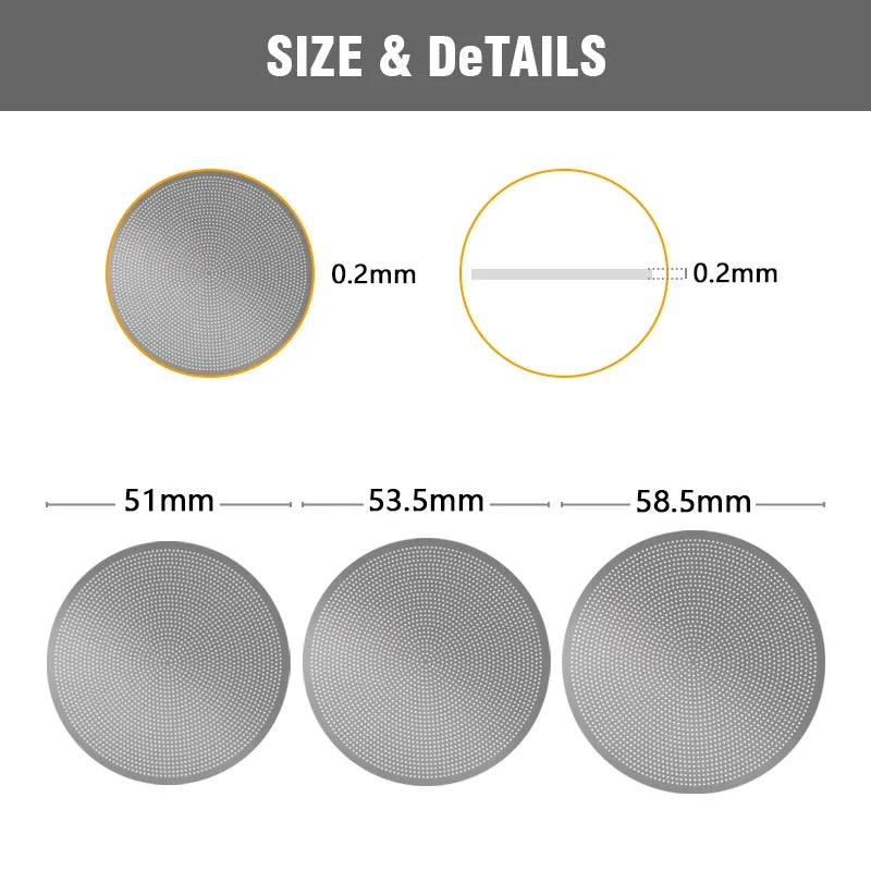 Espresso Puck Screen 51mm 54mm 58mm Reusable Stainless Filter
