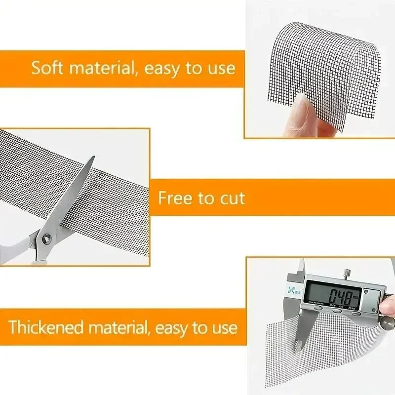 Waterproof Window Screen Repair Tape Fix Self-adhesive Net Patch