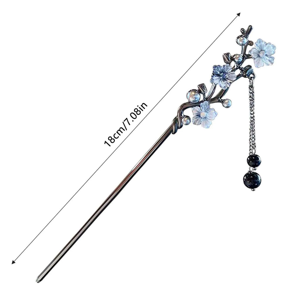 Elegant Tassel Hair Chignon Stick | Chinese Style Hair Accessory