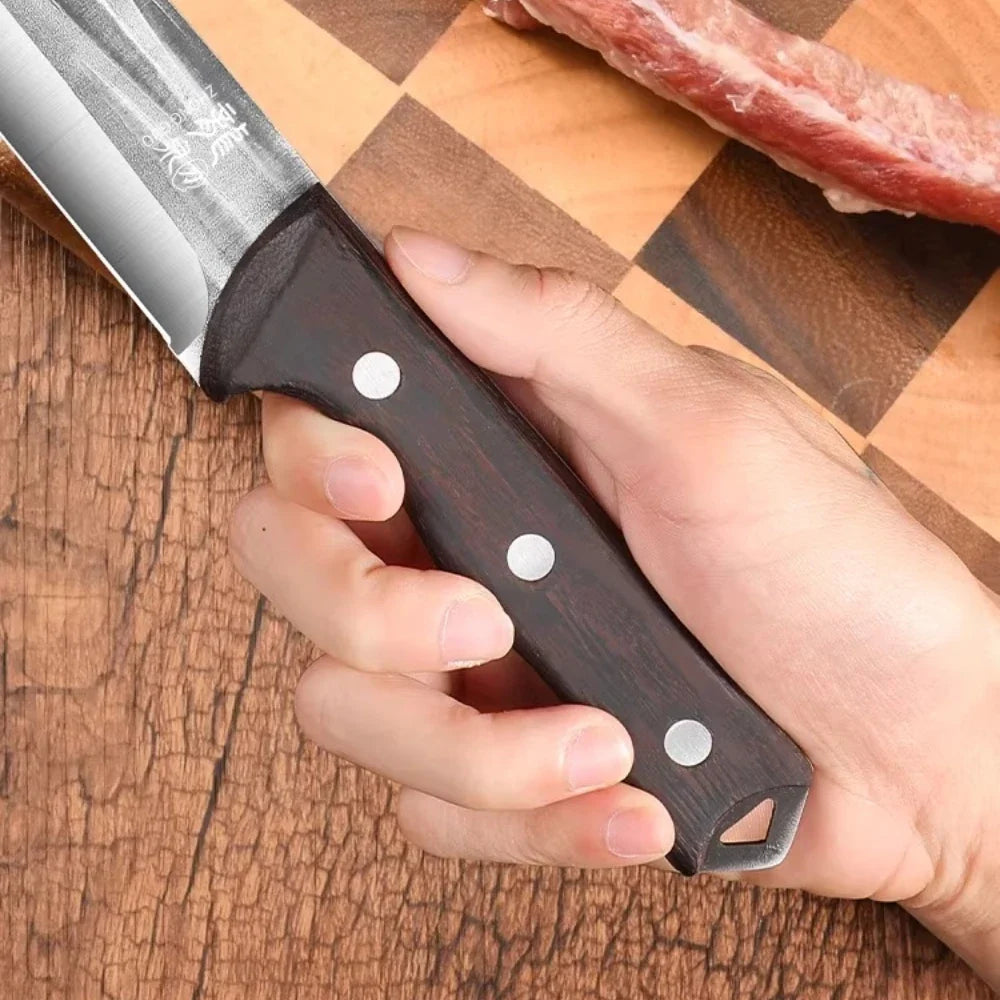 PLYS Hand-Forged Boning Knife – 14.8" Stainless Steel Butcher