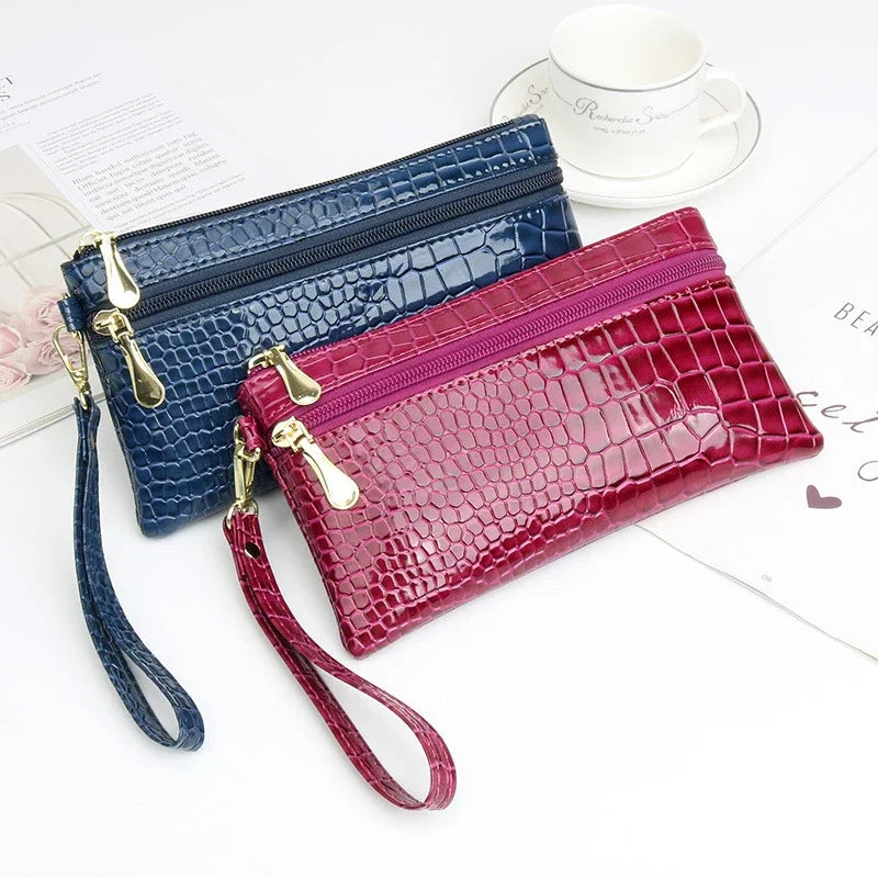 Women's PU Leather Coin Purse | Small Wrist Clutch Wallet