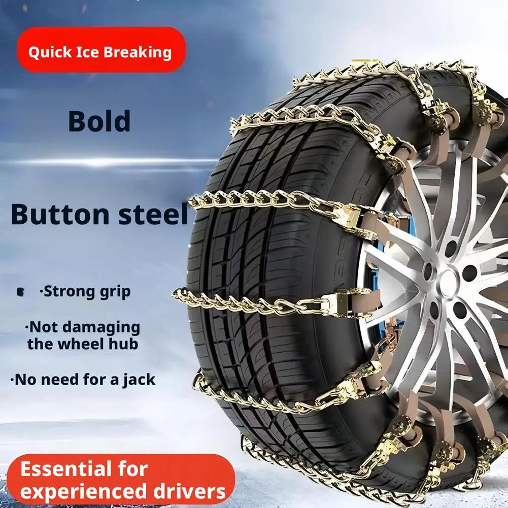 Manganese Steel Tire Snow Chains – Car, Truck & SUV Anti-Skid