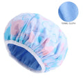 Double Layer Waterproof Shower Cap for Women – Thick & Reusable