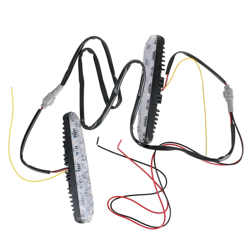 Universal DC 12V LED Daytime Running Lights with Turn Signal
