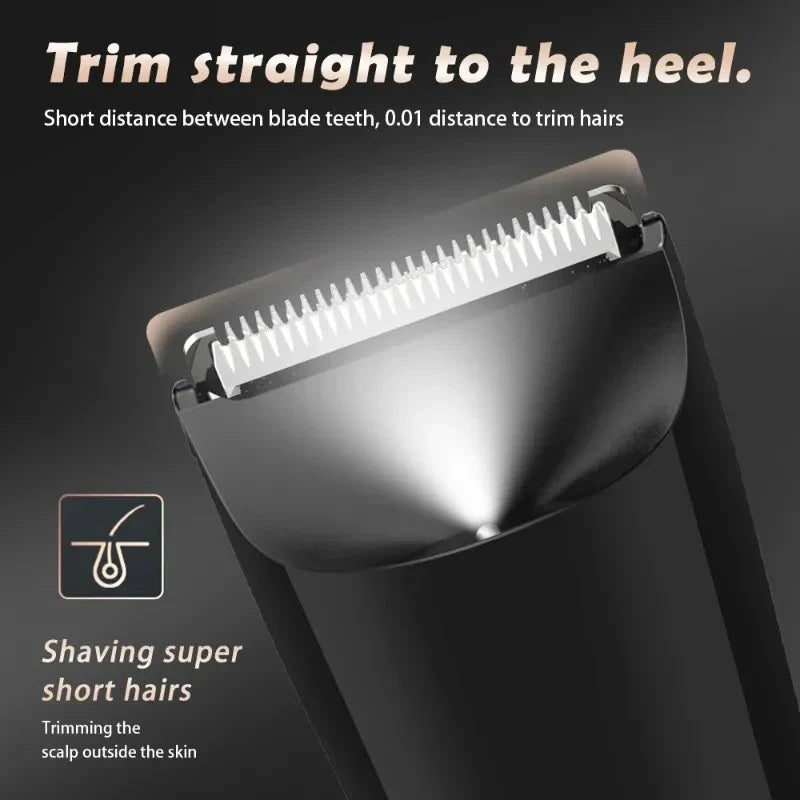 Men's Body Hair Trimmer | Ceramic Blade, Wet & Dry, 2 Guards