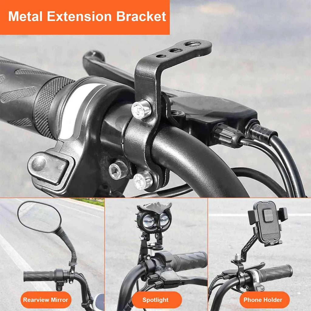 Motorcycle Handlebar Mirror Mount Extension Bracket | Universal